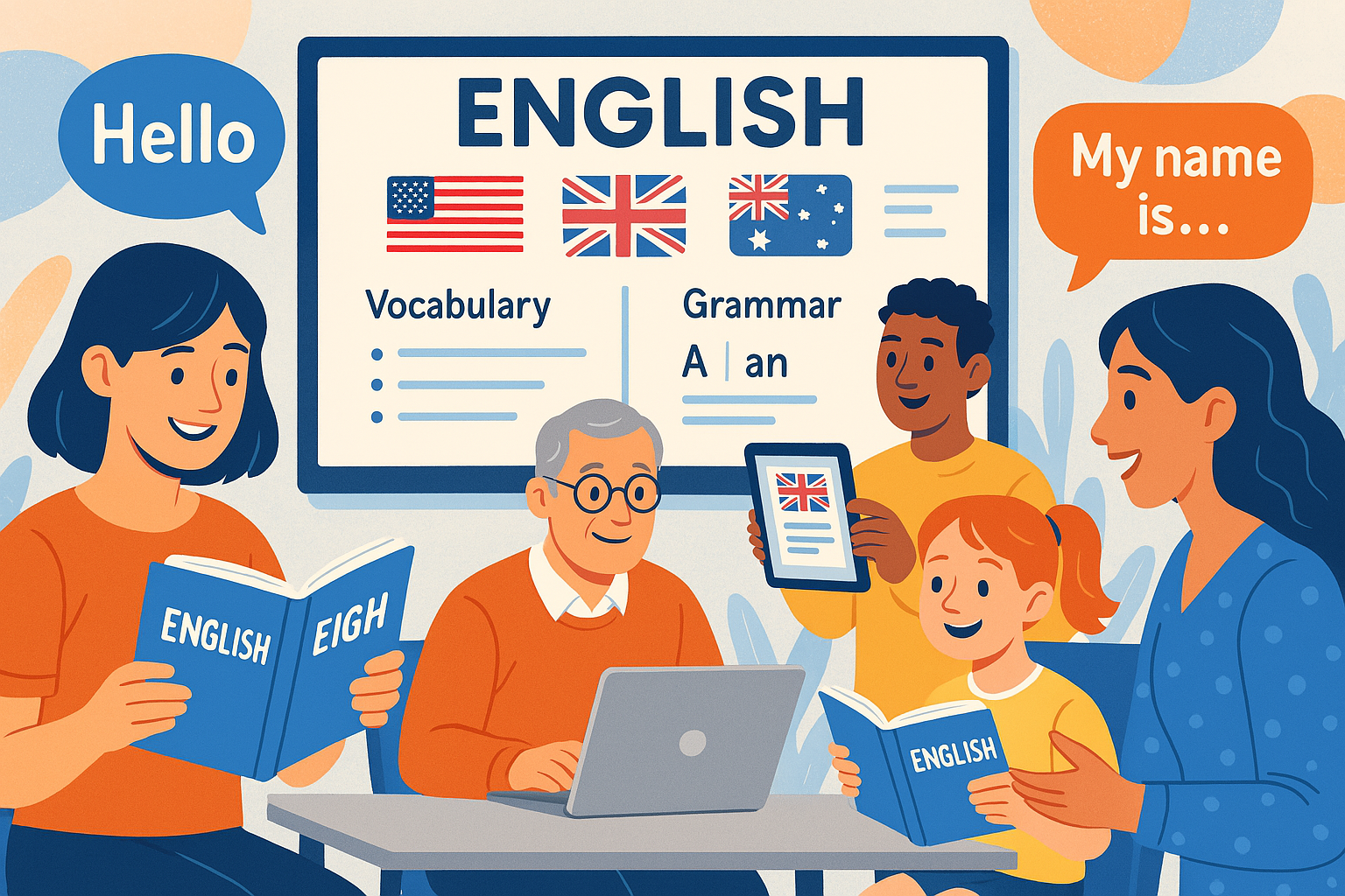 Ilustrasi Pembelajaran Bahasa Inggris