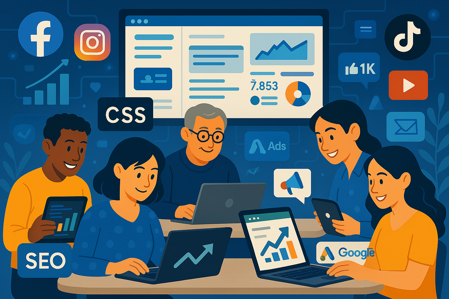 Ilustrasi Pembelajaran Digital Marketing